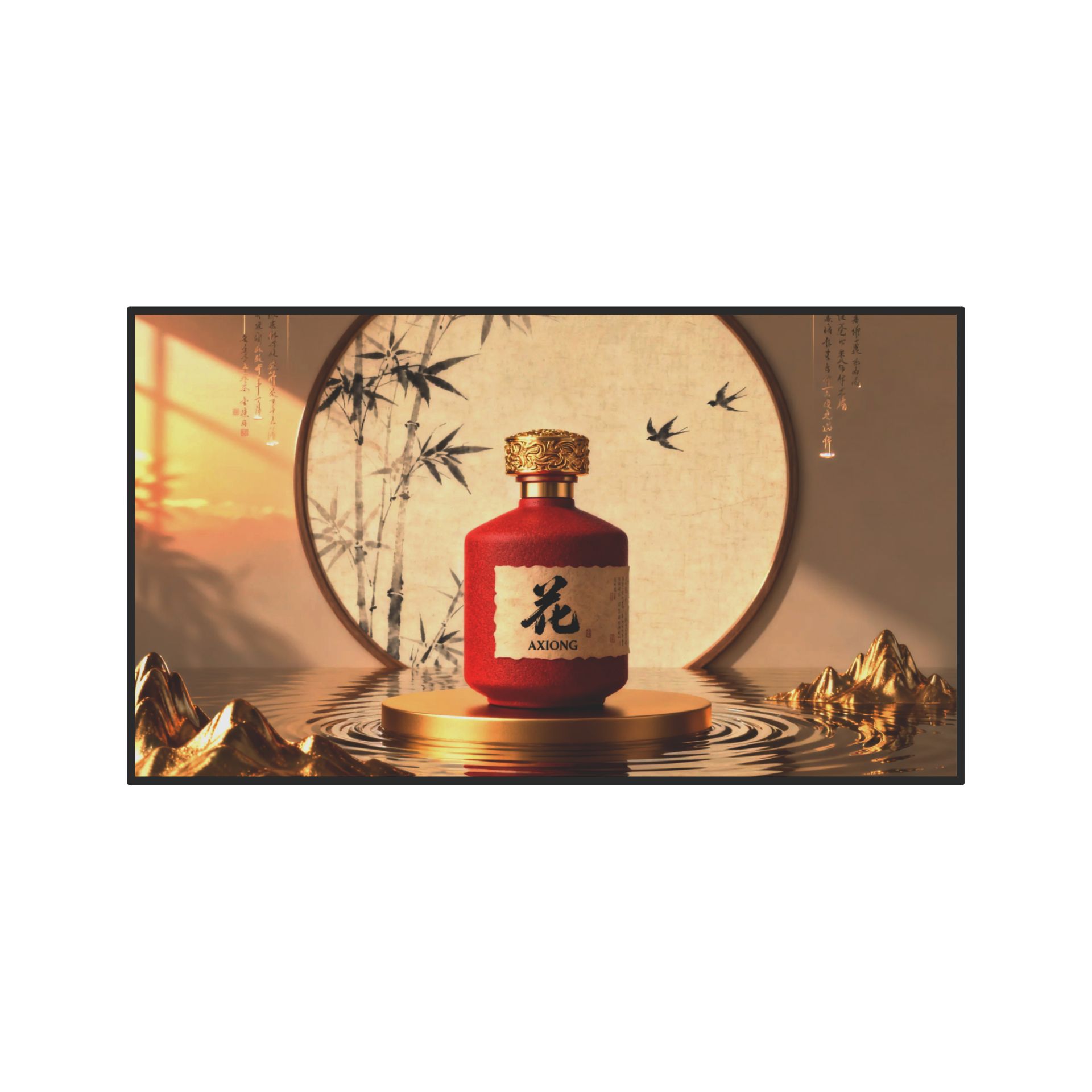 55-inch wall-mounted standard-OD20-BY small rounded corner model (with profile glass) advertising machine